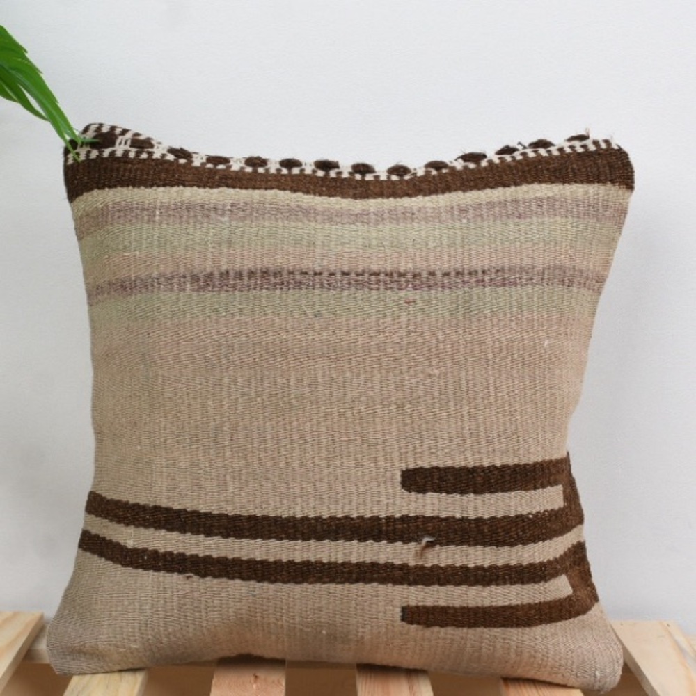 Turkish Kilim 14x14 pillow cover